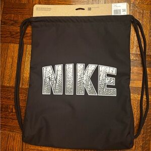 Nike Black Drawstring Sack with White Logo